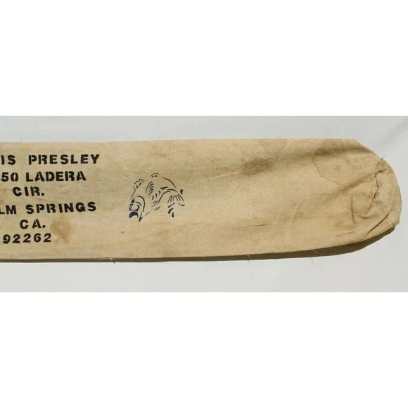 Vtg Authentic 1972 Elvis Presley Palm Springs Fishing Pole Storage Travel Bag - Picture 5 of 8